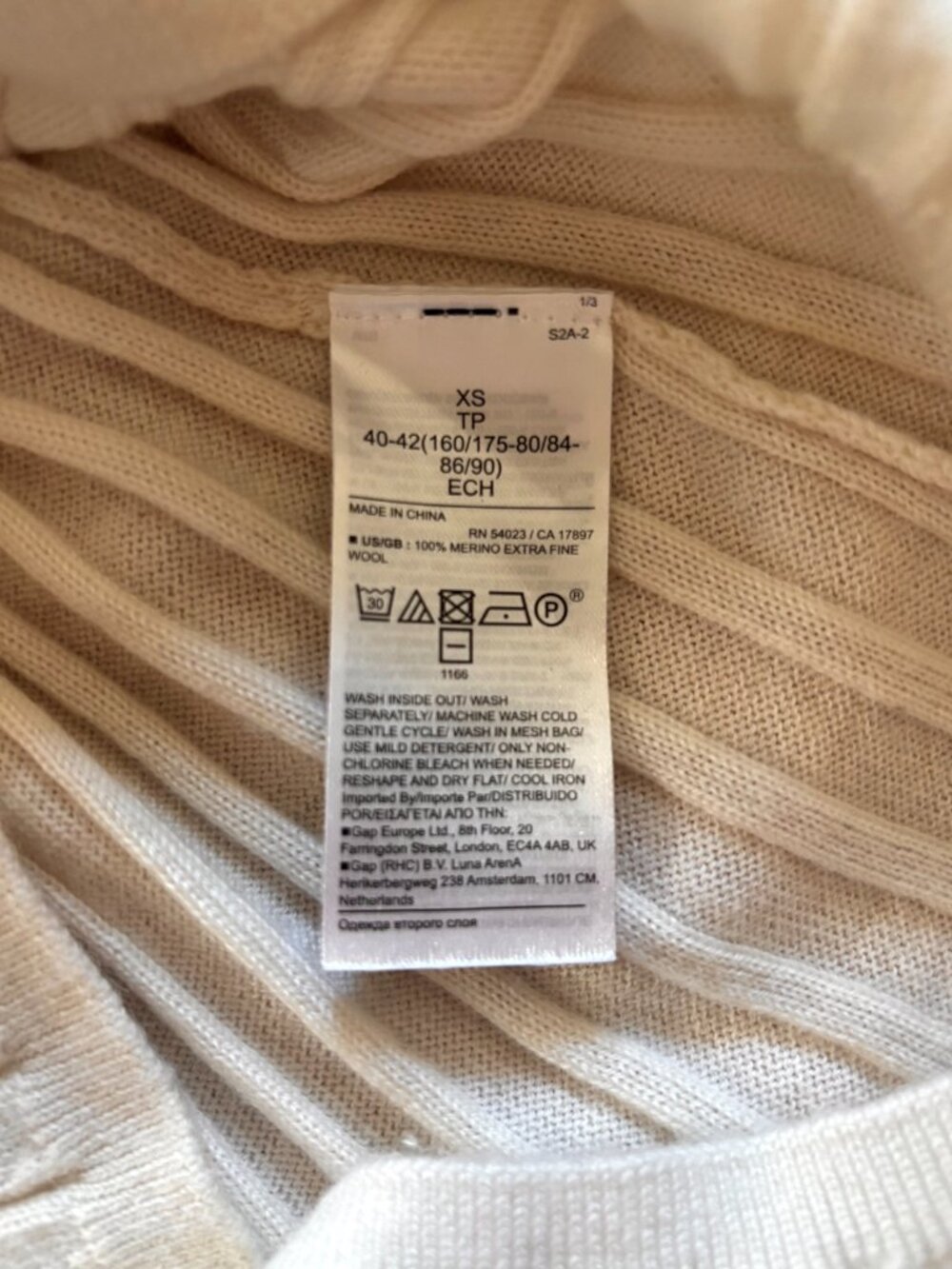 Banana Republic Franki Merino Mock-Neck Top - Sleeveless Tank Ivory XS - Picture 7 of 12